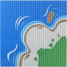 Yogoyo 樂高相容小積木遊戲底板, 1個, 海灘曲線