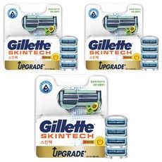 Gillette 吉列 Skintech系列 電動刮鬍刀替換刀頭, 3盒, 4個裝