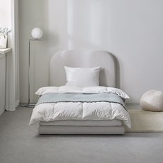 우아미 쿠나 저상형 아쿠아텍스 패브릭 침대 프레임 단품 방문설치, 아이보리