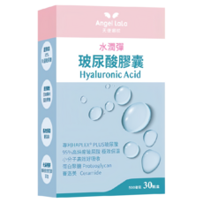 Angel LaLa 天使娜拉 玻尿酸膠囊 Set 日本專利蛋白聚醣 賽洛美 專利玫瑰花瓣 西印度櫻桃萃取維生素C, 30顆, 1盒