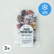 글로벌냉동식품 베트남산 패션후르츠 하프컷 (냉동), 3개, 500g