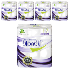 blondy 3層可溶於水高級天然紙漿捲筒衛生紙, 30m, 24捲, 5袋