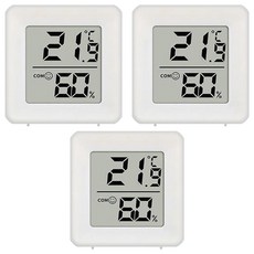 小麥購物 溫度濕度計 18g, 白色, 3個