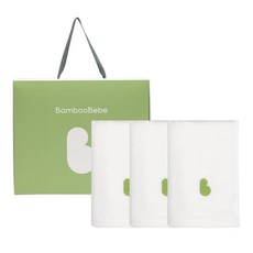 Bamboo Bebe 溫和竹纖維 Tok Tok 洗臉毛巾 3入組 160g 人造絲, 白色, 1套