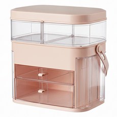 dayneeds 日需百備 美妝佳人 方型化妝品收納箱 SBD-XM1003PK, 時尚粉, 1個