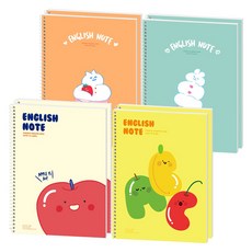 POPO FANCY 軟萌英語筆記本, 混合顏色, 8個