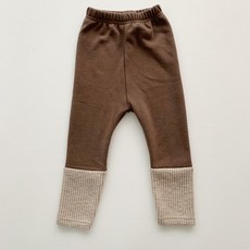 孩童拼色羅紋內搭褲