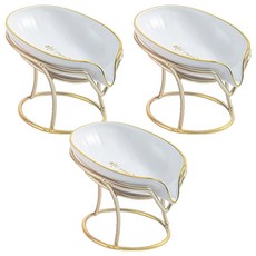 ozney 高CP值瀝水葉子造型肥皂架, 3個, 02 白色