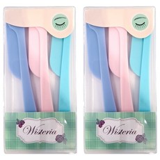 LIVING DUO 精緻折疊式修眉刀 3支, 粉色 + 紫色 + 綠色, 2組