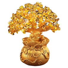 EDISH 聚寶盆 中 招財納福擺件 居家裝飾禮品, 中(13 x 11 x 18cm), 1個, 棕色