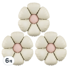 조이파티 데이지풍선 소형, 크림, 6개