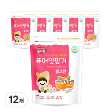 퓨어잇 핑거 동그란 자일리톨 감귤링, 감귤, 40g, 12개