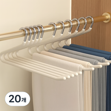 From Papa 防滑不鏽鋼褲架, 20個, 01 奶油白