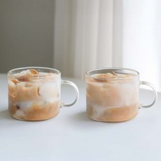 BELLE design Vertuo Nespresso 耐熱玻璃馬克杯 290ml, 2個, 透明