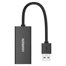 UGREEN 綠聯 USB3.0 GigaLan網路卡 黑色, CR102, 1個