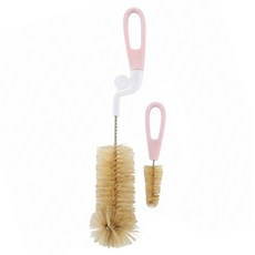 Simba 小獅王辛巴 旋轉式奶瓶刷 豬毛, 1組, 蜜粉色