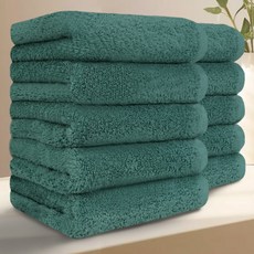 Terrique 優質飯店毛巾 200g 40支精梳棉, 10個, 翡翠綠