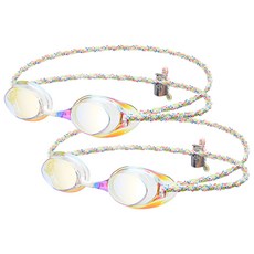 Phoenix Tomcat 無墊圈鏡面織物泳鏡 PR-201M FB SET, 透明 + 透明