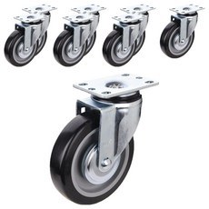 T-REX CASTER 旋轉腳輪 155 x 64 x 95 mm 聚氨酯 黑色 P505S-2 DB, 8個