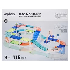 mideer 百變軌道交通磁力片 3歲以上 115片, 多色, 1盒