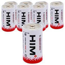 HIM 鹼性D型電池, 2入, 8個