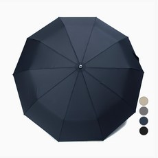 PARACHASE 男女通用 大圓環握把 矽膠傘尾 大型自動三折傘 3268, 海軍藍