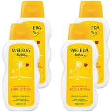 WELEDA 薇蕾德 金盞花寶貝柔護身體乳, 200ml, 4瓶
