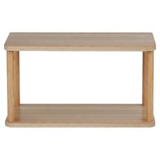 小麥購物 木質收納架, 淺胡桃, 2層, 1個