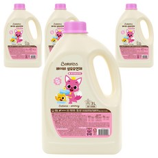 베비언스 핑크퐁 베이비 섬유유연제 베이비파우더향 본품, 3L, 4개
