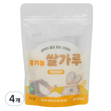 퍼기 유기농 이유식 쌀가루 작은입자, 200g, 4개