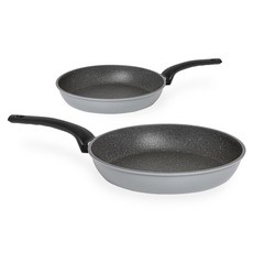 QUEEN SENSE Daily平底鍋2件組, 平底鍋 28cm+平底鍋 24cm, 混色, 1組