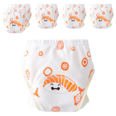 加厚六層學習褲/尿布褲 8~12kg適用 蝦子壽司, 90, 6件