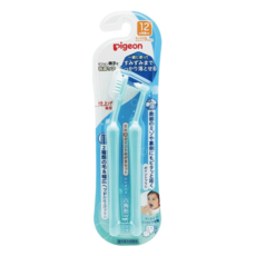 pigeon 貝親 進階乳齒清潔牙刷組 12個月以上 家長用, 2支, 1組