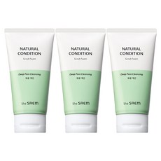더샘 내추럴 컨디션 스크럽 모공개선 클렌징 폼, 150ml, 3개