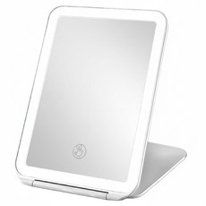 LED充電旅行梳妝鏡 觸摸感應 三種色光, 白色