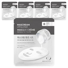 THE FACE SHOP 菲詩小舖 Mascream緊緻乳霜面膜 亮白款 40ml, 1片, 5片