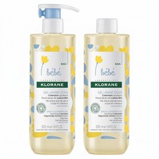 KLORANE 蔻蘿蘭 金盞花洗髮沐浴精 按壓瓶 500ml + 補充瓶 500ml, 1組