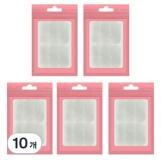 Flowcode 貼服耳 精靈耳 可水洗貼片 6入, 10個, 透明色