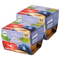 natura nuova 水果泥 2入裝, 蘋果李子口味, 200g, 2盒