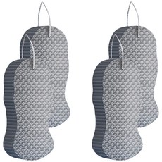 Wonine柔軟清潔搓澡海綿, 灰色, 1入, 4個