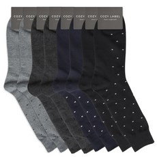 COZY LABEL 男士長筒迷你方格正裝襪 4款 x 2雙