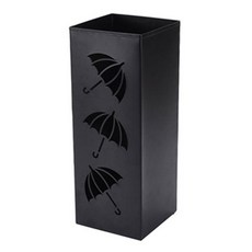 anplus 四角鐵製大容量雨傘架, 黑色, 1個