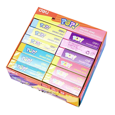 deLi 得力 彩色棒狀橡皮擦, 隨機出貨, 36個