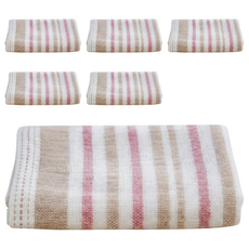 SHING LONG TEXTILE 台灣興隆毛巾 麥克紗布手帕巾, 顏色隨機, 6條