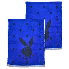 PLAYBOY 閃爍星空毛巾 33 x 76cm, 藍黑色, 2條