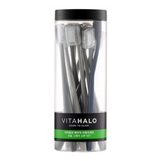 비타할로 항균 이중미세모 칫솔 그레이 + 혀클리너 1개, 10개입, 1세트