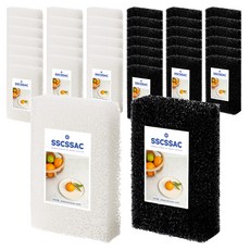 Ssukssak聚氨酯濾網菜瓜布 白色10入+黑色10入組, 2組, 20片