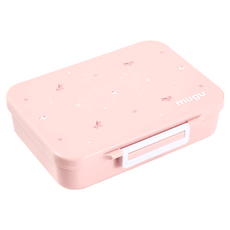 Mugu Tritan 防漏無毒便當盒, 安全耐用不含BPA, 850ml, 16.5 x 21x5cm, 粉紅獨角獸, 1個