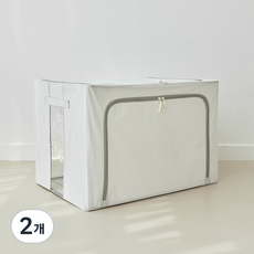 리브맘 홈 대용량 프리미엄 모던 리빙박스, 그레이, 100L, 2개