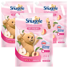 Snuggle 熊寶貝 粉紅閃耀Plus室內晾乾衣物柔軟精 補充包, 2.6L, 3個